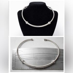 HEAVY 64g 925 Sterling Silver Torque Collar Necklace Twisted Cable Statement